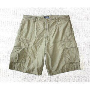 Polo Ralph Lauren cargo Bermuda green Men short Size 38 /L Pockets 100 Cotton